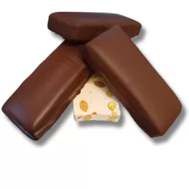 Nougat reep pure chocolade